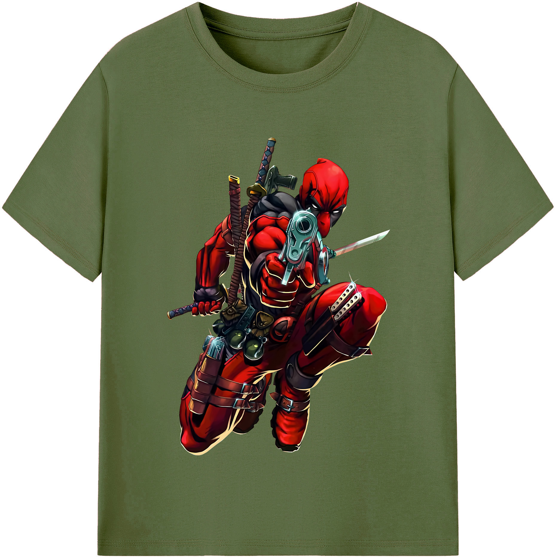 （画像用） Deadpool デッドプール 綿100％半袖Tシャツ（フロントプリント）